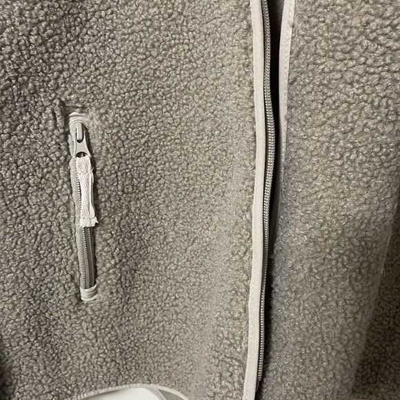 Ardene - Sherpa Zip-Up Hoodie - Taupe - Small - Picture 5 of 6